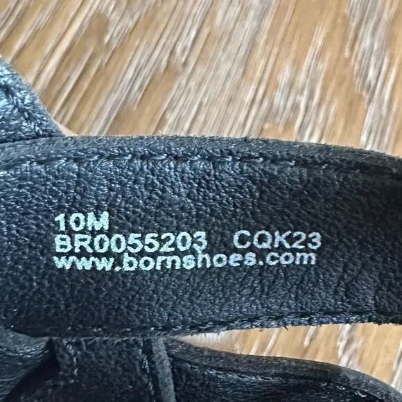 Børn Bernese Cage Wedge Sandal In Black Leather - Picture 6 of 9